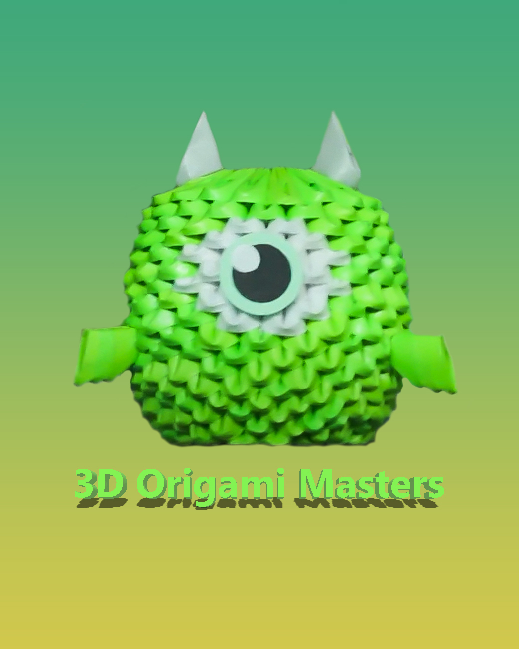 Origami Mike Wazowski